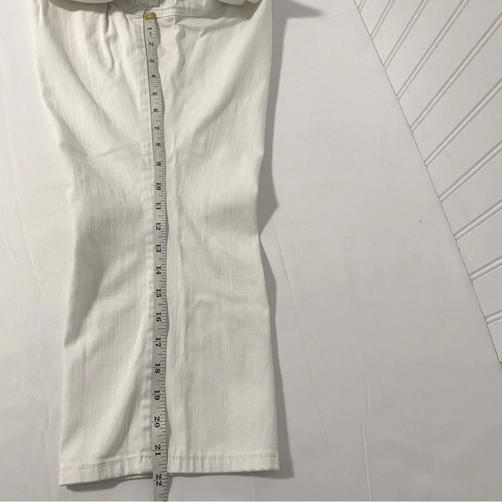Michael Kors Womens Capri Denim Jeans Size 6 White Cotton/Spandex Summer EUC
